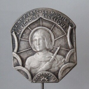 Saint Pierre Le Moutier Antique Stick Pin Brooch Religious Jewelry