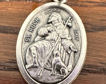 Dog Tag - Saint Roch Pet Medal: Protector of Dogs Collar Charm
