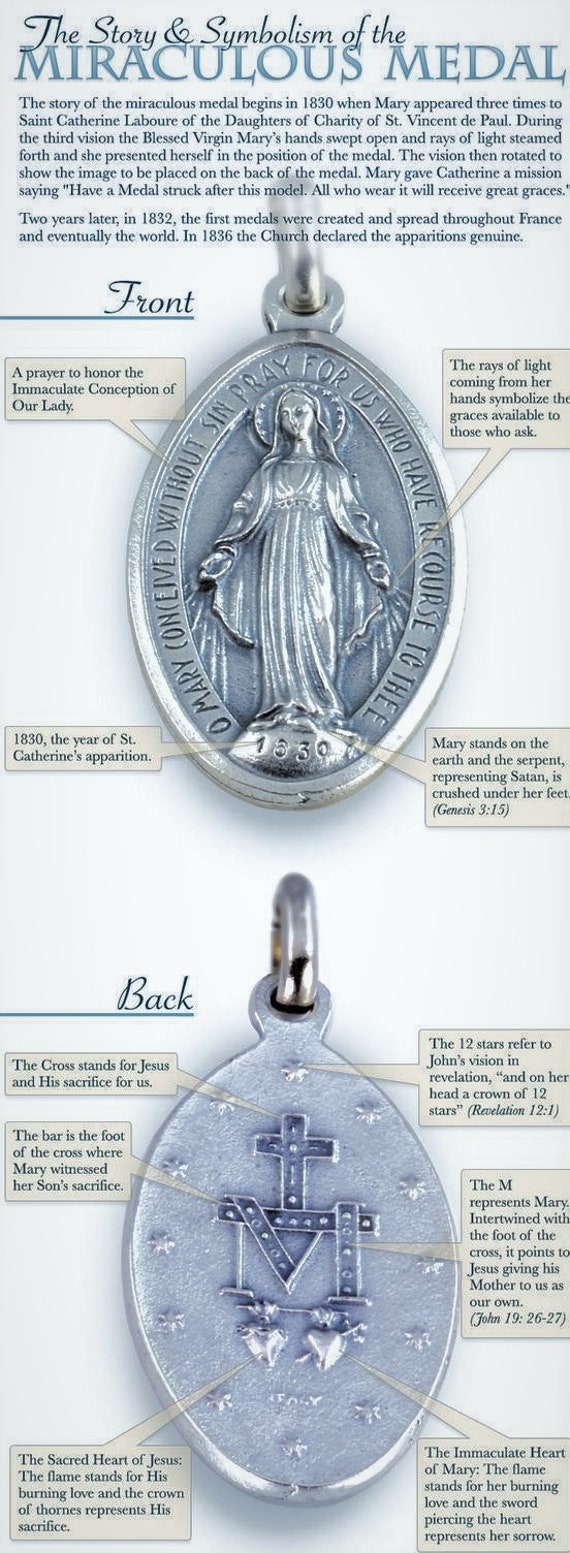 Vintage Art Nouveau Holy Miraculous Virgin Mary o… - image 5