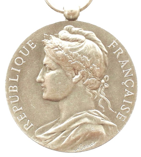 Vintage French Medal of the MARIANNE signed A. BOR