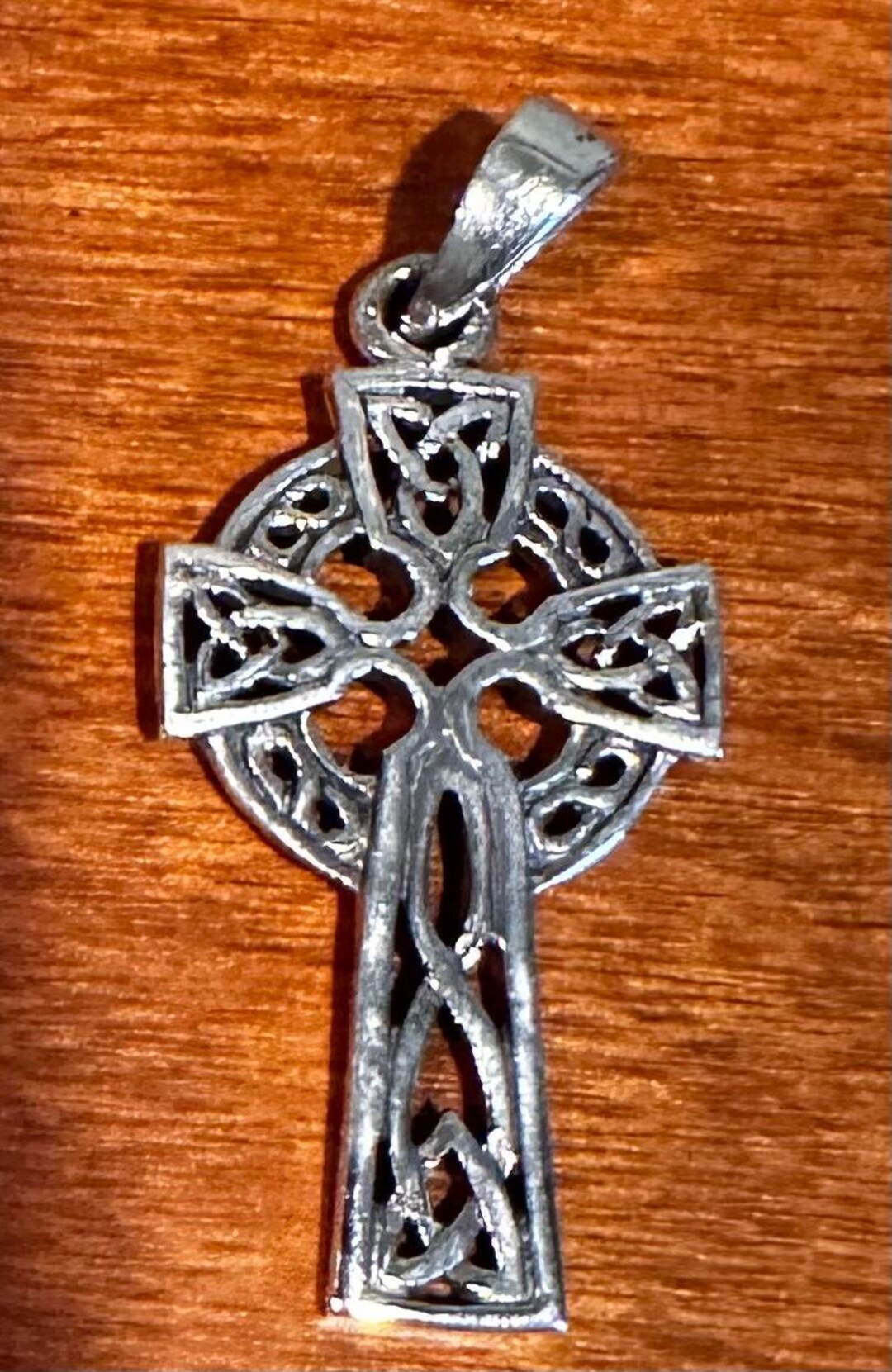 Sterling Silver Celtic Knot Cross Pendant, 18 Inch Rolo Chain - Etsy