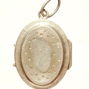 Reliquary zilveren Vintage open medaillon religieuze hanger sieraden op 18 &quot;Sterling Rolo Chain