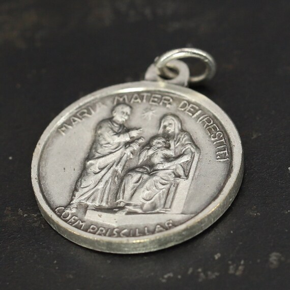Buy Mother Mary Vintage Silver Religious Medal Religious Jewelry