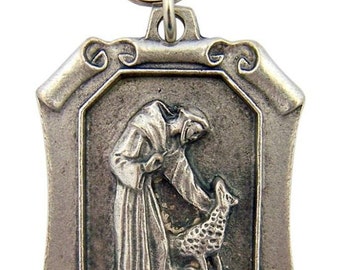 Saint Francis PROTECT my PET Scroll Religious Medal for your Beloved Pet by Cherished Saints