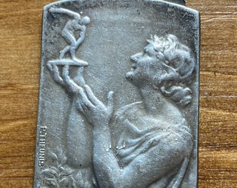 ヴィンテージ フランス マリアンヌ メダル：950 シルバー、ボレル署名