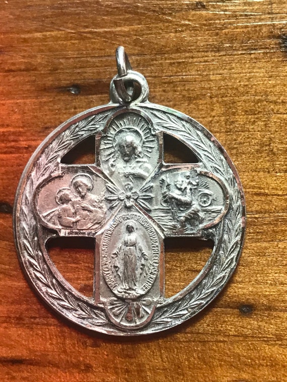Four Way Medal I Am a Catholic Please 