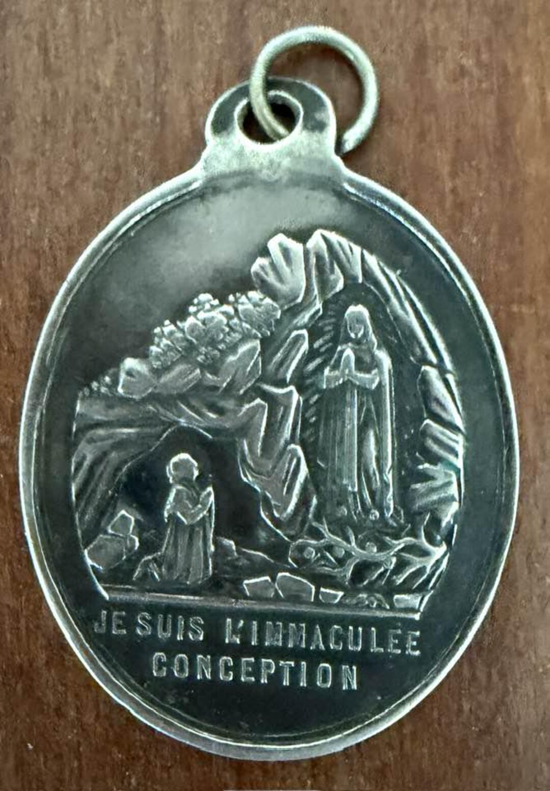 Our Lady of Lourdes Immaculate Conception Vintage French Silver ...