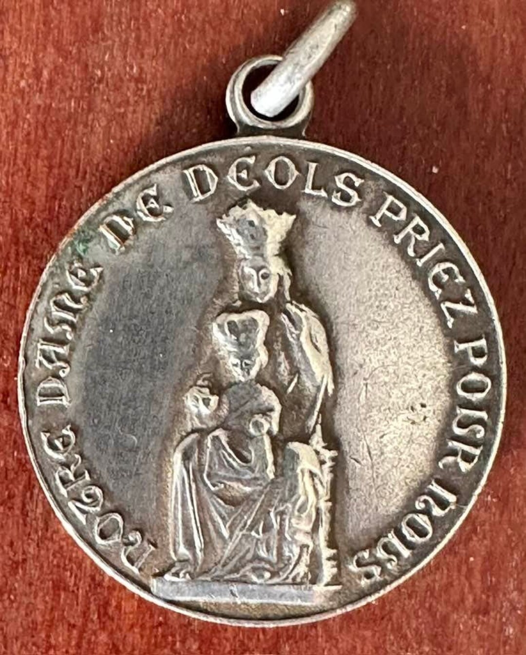 Vintage Notre DAME of Déols French Religious Medal Pendant by DEDIEU on ...