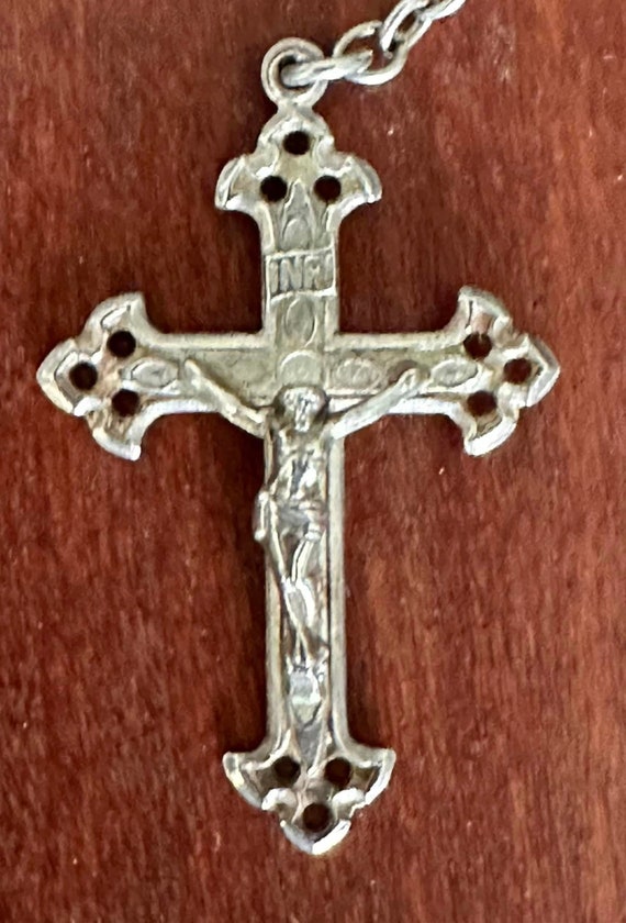 Finger Hand Rosary Vintage 925 Sterling Silver Fr… - image 1