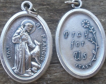 Saint Francis -  PROTECT my PET - Religious Medal for your Pet - Cherished Saints -- Pet Collar Medal
