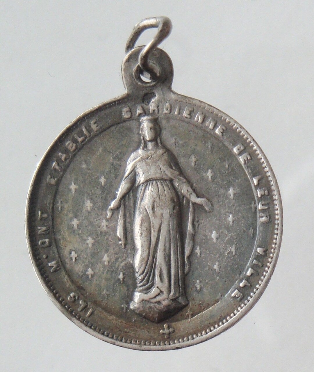 Vintage Silver Notre Dame De Fourviere French Medal Pendant - Etsy