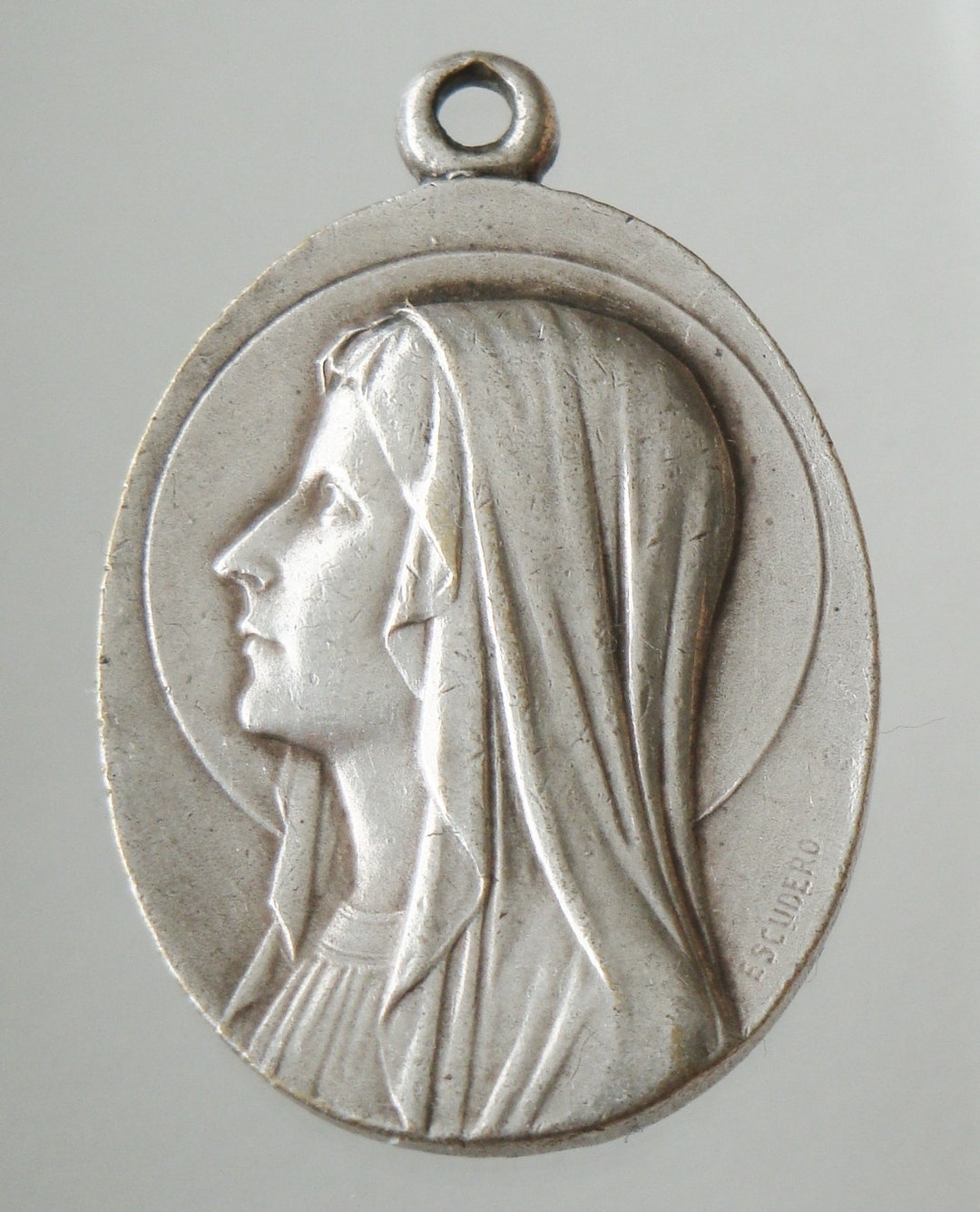 Vintage Virgin Mary of Lourdes Signed ESCUDERO & TAIRAC Jewelry ...