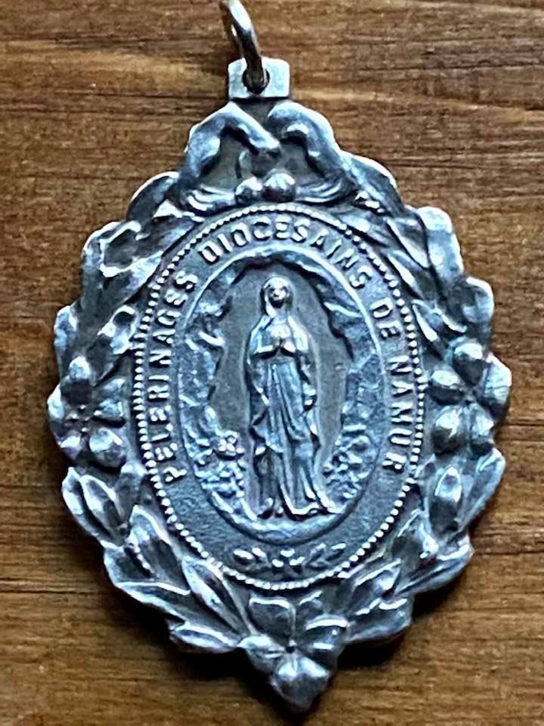 Vintage Our Lady of Lourdes Medal Pendant - Etsy