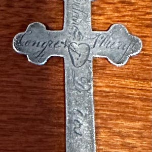 Silver Plated Bronze Nun&#39;s Cross Religious Medal on 18 inch sterling rolo chain
