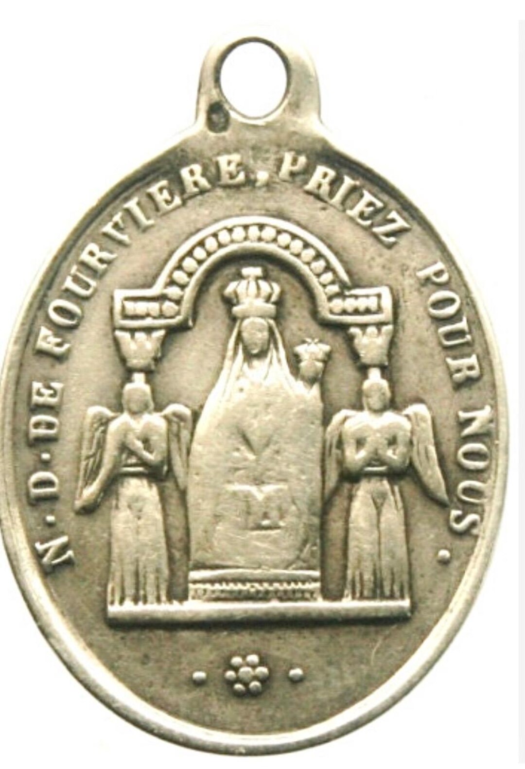 Antique Notre Dame Sterling Silver Medal Pendant - France - Etsy