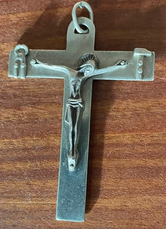 Large Cross Vintage Silver Arma Christi Crucifix I