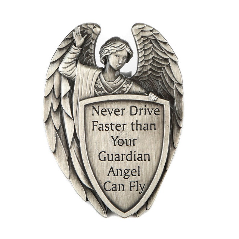 Car Angel 2-1/4 X 1-1/2 Inch Son Never Drive Faster Than