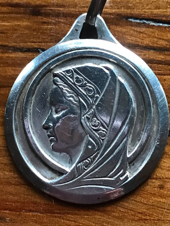 Buy Holy Virgin Mary of Lourdes Vintage Silver Religious Medal