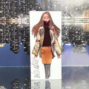 Kleine 3-D-Mode-Grußkarte (die NYC Card Collection /New York Chic 2019 Edition)