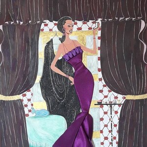 XL 3-D Fashion Painting (titulado: "Her Beauty Boudoir")