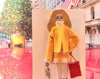 3-D Fashion Post Card (Titled: City Chic Christmas Card Collection 2025)