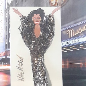 X-Large 3D Mode Grußkarte (Die Supreme Glamour Serie inspiriert von Diana Ross Frühling/Sommer '20)