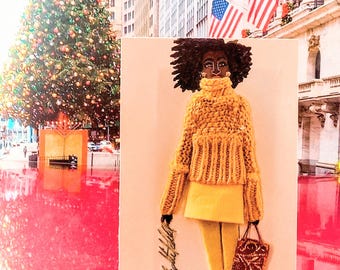 3-D Fashion Post Card (Titled: City Chic Christmas Card Collection 2025)