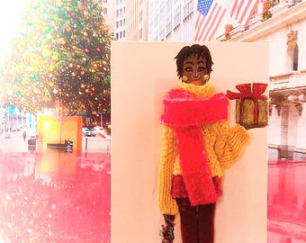 3-D Fashion Post Card (Titled: City Chic Christmas Card Collection 2025)