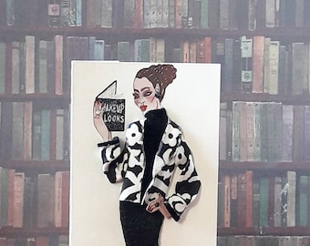 Medium 3-D Fashion Greeting Card (Titled: Literature & Luxury 2021 Collection)
