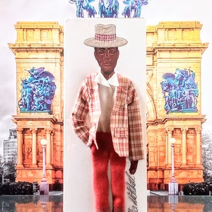 Grande cartão comemorativo da moda em 3-D (intitulado: Dapper Dude Card Collection Summer '24 Exclusive Edition)