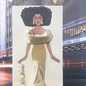 X-Large 3D Mode Grußkarte (Die Supreme Glamour Serie inspiriert von Diana Ross Frühling/Sommer '20)