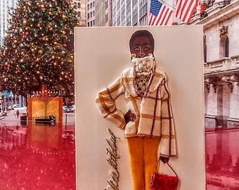 3-D Fashion Post Card (Titled: City Chic Christmas Card Collection 2025)