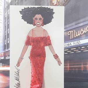 X-Large 3D Mode Grußkarte (Die Supreme Glamour Serie inspiriert von Diana Ross Frühling/Sommer '20)