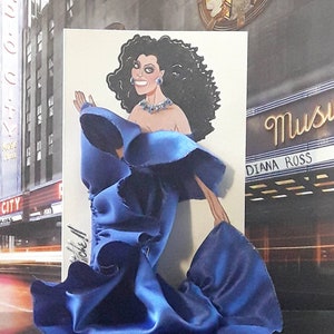Tarjeta de felicitación de moda 3D X-Large (La serie Supreme Glamour inspirada en Diana Ross Primavera/Verano '20)