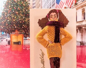 3-D Fashion Post Card (Titled: City Chic Christmas Card Collection 2025)