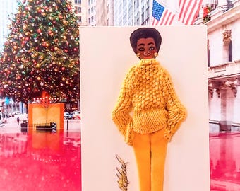 3-D Fashion Post Card (Titled: City Chic Christmas Card Collection 2025)