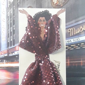 Tarjeta de felicitación de moda 3D de X-large (La serie Supreme Glamour inspirada en Diana Ross Primavera/Verano '20)