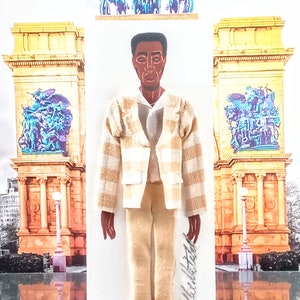 Grande cartão comemorativo da moda em 3-D (intitulado: Dapper Dude Card Collection Summer '24 Exclusive Edition)