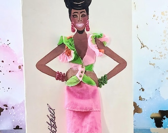 X-Large 3D Fashion Greeting Card (Titled: Elegant Brilliance 2026 Edition.)