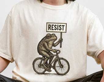Portland Frog Resist Shirt, Comfort Colors Freedom Frog, Due Process Tee, Anti Maga  AntiTrump