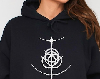 Elden Ring Icon Sweatshirt: Dark Fantasy Gamer Hoodie