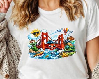 Funny Bridge Shirt, Travel Adventure T-Shirt, Kids Bridge Tee