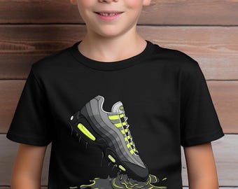 Air Max 95 Big Bubble Neon Yellow Black Grey 2026 AJ10s T-Shirt Match Dripping,