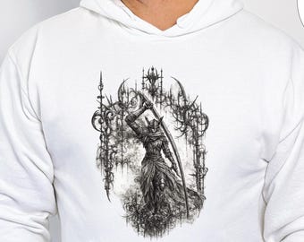 Elden Ring Goth Hoodie | Dark Fantasy Gaming Unisex Sweatshirt