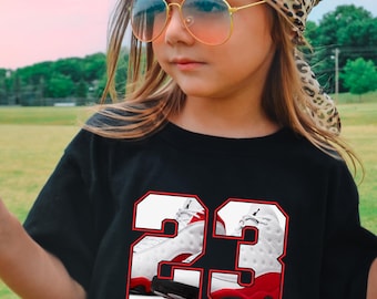 AJ 13 Chicago Sneaker Match T-Shirt, Number 23 or Custom Number Graphic Tee