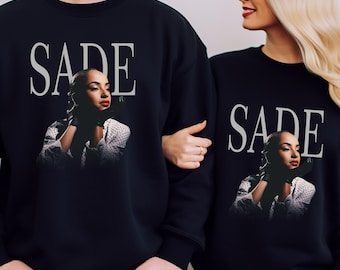 Sade Adu Vintage Portrait Hoodie Sweatshirt, Retro Soul Music Graphic Hoodie, Classic Singer Fan