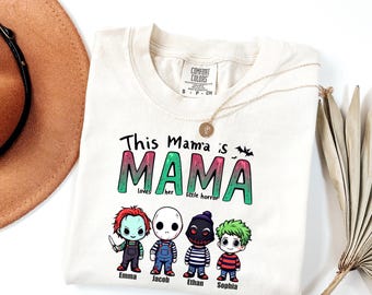 Personalized Horror Mama T-Shirt: Halloween Spooky Season Tee