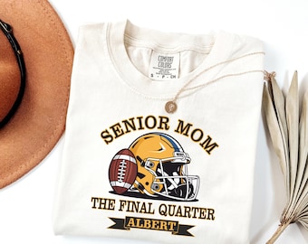 Senior Football Mom Shirt: Custom Name & Number, Game Day Sweatshirt