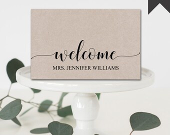 Editable Bridal Table Place Cards Tent Fold Table Setting Etsy