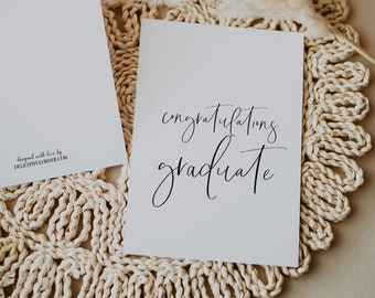 Congratulations Graduate Printable Greeting Card 5x7 Folded | Etsy